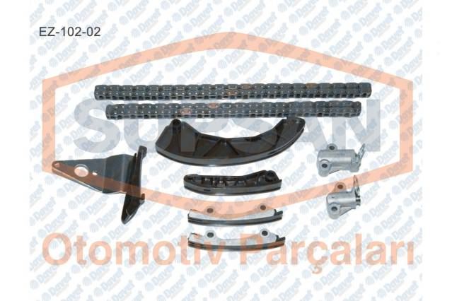 SUPSAN EZ-102-02 Eksantrik Zincir Seti-Gergi 9 Parca  Hyundai Accent-Era 07>11 1.5crdi/Getz 06>11 1.5crdi  Y.M